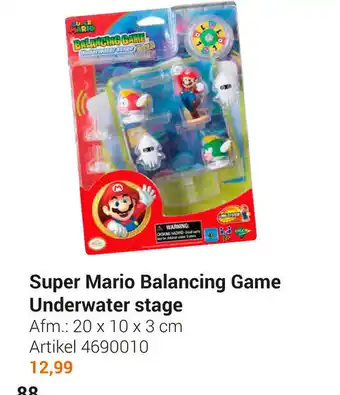 Lobbes Super Mario Balancing Game Underwater Stage 20 x 10 x 3 cm aanbieding