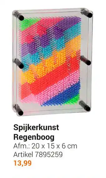 Lobbes Spijkerkunst Regenboog 20 x 15 x 6 cm aanbieding