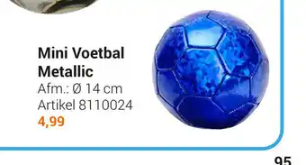 Lobbes Mini Voetbal Metallic 14cm aanbieding