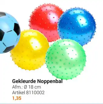 Lobbes Gekleurde Noppenbal 18cm aanbieding