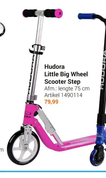 Lobbes Hudora Little Big Wheel Scooter Step 75cm aanbieding