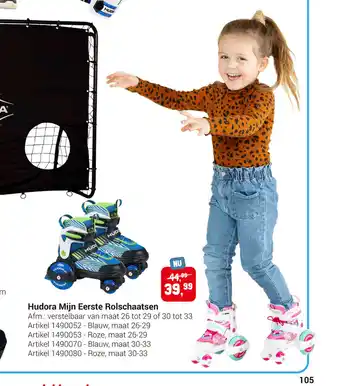 Lobbes Hudora Mijn Eerste Rolschaatsen aanbieding