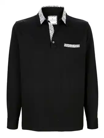 Klingel Poloshirt met contrasterende details roger kent zwart aanbieding