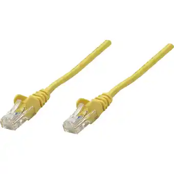 Conrad Intellinet 330718 rj45 netwerkkabel, patchkabel cat 5e sf/utp 7.50 m geel 1 stuk(s) aanbieding