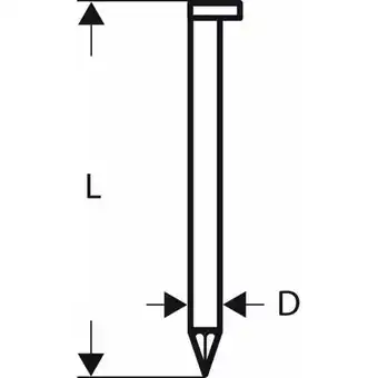 Conrad D-kopstripnagel sn34dk 75, 2,8 mm, 75 mm, blank, glad 3000 stuk(s) bosch accessories 2608200002 aanbieding