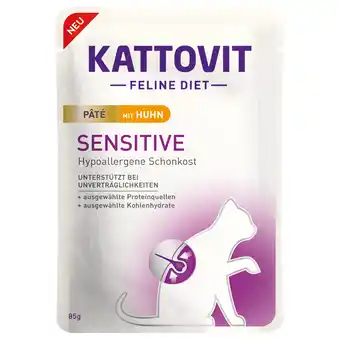 Zooplus 30x 85g kattovit sensitive paté met kip, nat kattenvoer aanbieding