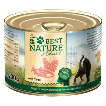 Zooplus 12x 200g best nature cat adult zalm, kip & rijst aanbieding