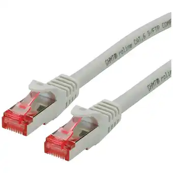 Conrad Roline patchkabel cat.6 s/ftp (pimf), componentniveau, lsoh, grijs, 10 m aanbieding