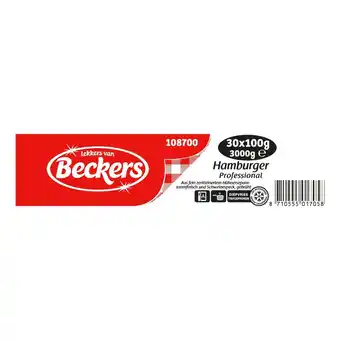 De Kweker Beckers hamburgers professional aanbieding