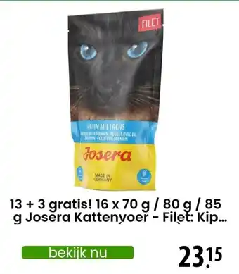 Zooplus Josera Kattenvoer 16 x 70g / 80g / 85g aanbieding