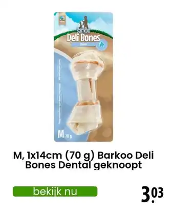 Zooplus Barkoo Deli Bones Dental geknoopt M, 1x14cm (70 g) aanbieding