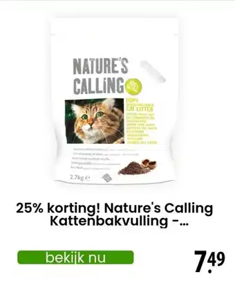 Zooplus Nature's Calling Kattenbakvulling aanbieding