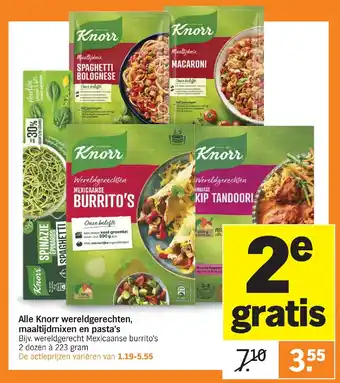 Albert Heijn Alle Knorr wereldgerechten, maaltijdmixen en pasta's aanbieding