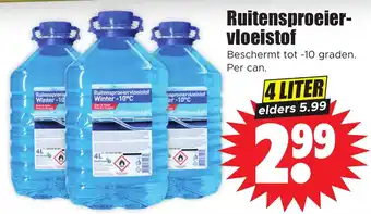 Dirk Ruitensproeiervloeistof 4 liters aanbieding