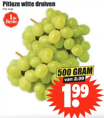 Dirk Pitloze witte druiven 500g aanbieding