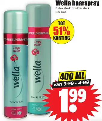 Dirk Wella haarspray 400ml aanbieding