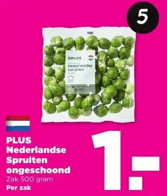 PLUS PLUS Nederlandse Spruiten ongeschoond aanbieding