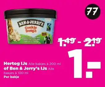 PLUS Hertog IJs of Ben & Jerry's IJs aanbieding