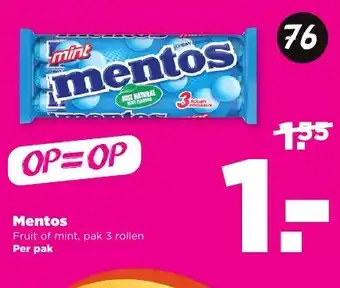 PLUS Mentos aanbieding