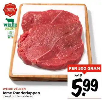 Vomar Voordeelmarkt lerse Runderlappen 500g aanbieding