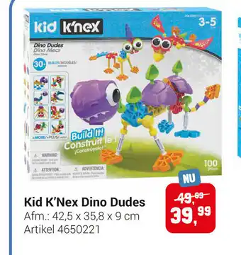 Lobbes Kid K'Nex Dino Dudes 42,5 x 35,8 x 9 cm aanbieding