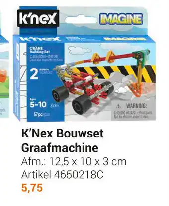 Lobbes K'Nex Bouwset Graafmachine 12,5 x 10 x 3 cm aanbieding