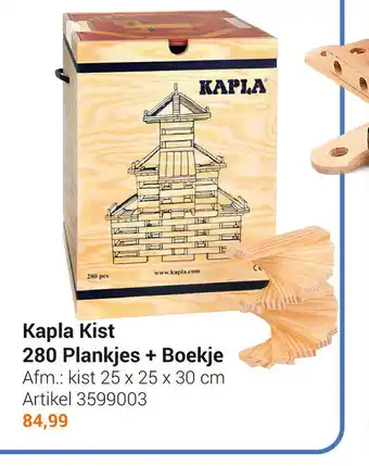 Lobbes Kapla Kist 280 Plankjes + Boekje 25 x 25 x 30 cm aanbieding