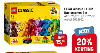 Lobbes Lego Classic 11002 Bassisstenen Set 26,2 x 19,1 x 7,2cm aanbieding