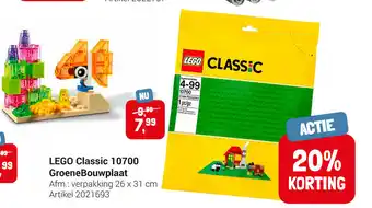 Lobbes Lego Classic 10700 GroeneBouwplaat 26 x 31cm aanbieding