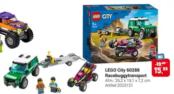 Lobbes Lego City 60288 Racebuggytransport 26,2 x 19,1 x 7,2cm aanbieding