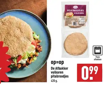 ALDI De Afbakker volkoren pitabroodjes 420g aanbieding