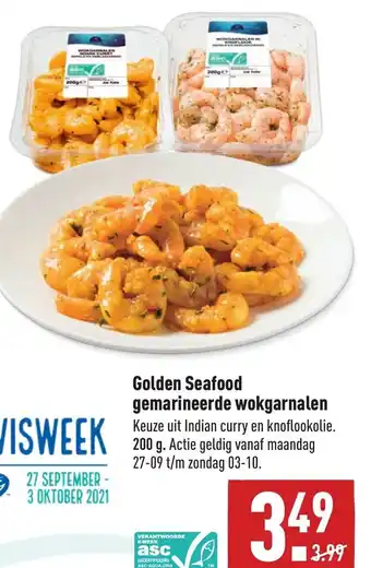 ALDI Golden Seafood gemarineerde wokgarnalen 200g aanbieding