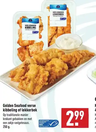 ALDI Golden Seafood verse kibbeling of lekkerbek 250g aanbieding