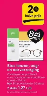 Etos Etos lenzen, oogen oorverzorging aanbieding