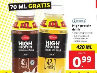 Lidl High protien drink aanbieding