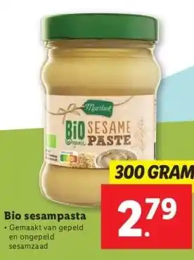 Lidl Bio sesampasta aanbieding