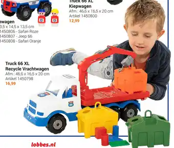 Lobbes Truck 66XL Recycle Vrachtwagen 46,6 x 16,5 x 20cm aanbieding