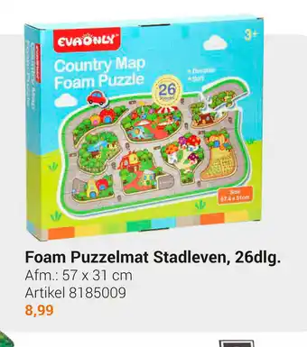 Lobbes Foam Puzzelmat Stadleven, 26dlg 57 x 31cm aanbieding