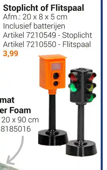 Lobbes Stoplicht of Flitspaal 20 x 8 x 5cm aanbieding