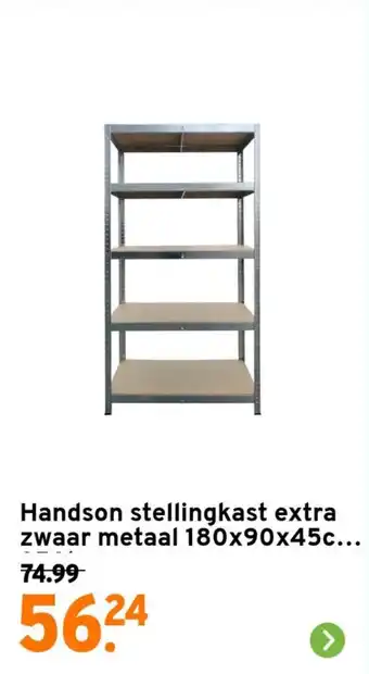 GAMMA Handson stellingkast extra zwaar metaal 180x90x45cm aanbieding