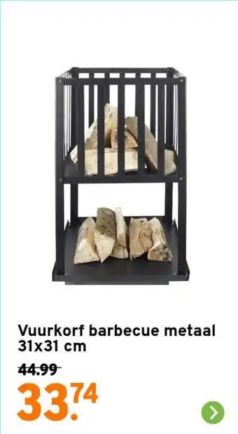 GAMMA Vuurkorf barbecue metaal 31x31 cm aanbieding