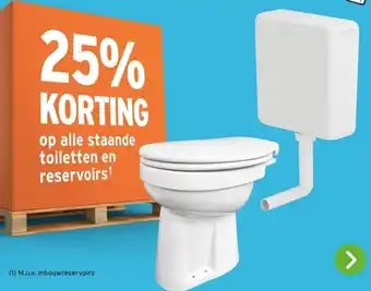 GAMMA op alle staande toiletten en reservoirs¹ aanbieding