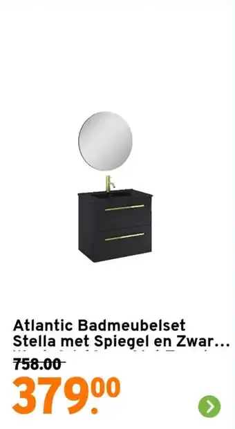 GAMMA Atlantic Badmeubelset Stella met Spiegel en Zwar.. aanbieding