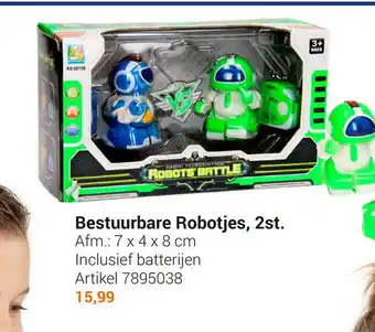 Lobbes Bestuurbare Robotjes, 2st 7 x 4 x 8cm aanbieding