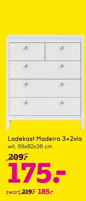 Leen Bakker Ladekast Madeira 3+2xla aanbieding