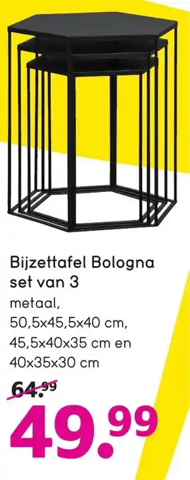 Leen Bakker Bijzettafel Bologna set van 3 aanbieding