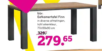 Leen Bakker Eetkamertafel Finn aanbieding