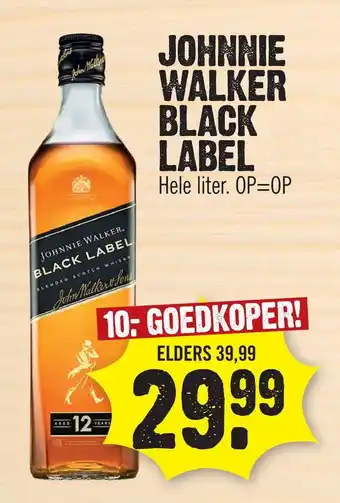 Super Dirck 3 Johnnie walker black label aanbieding