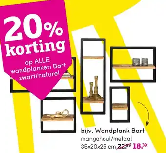 Leen Bakker Wandplank Bart aanbieding