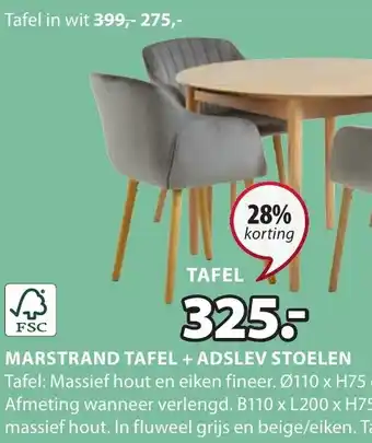Jysk MARSTRAND TAFEL aanbieding